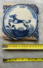 Load image into Gallery viewer, T47)delft Rotterdam tile with dog
