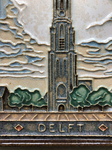 Royal Delft handpainted dutch Cloissonetile new church