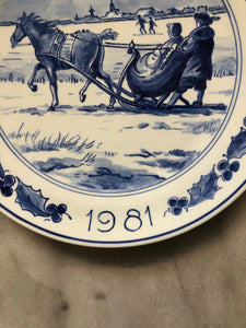 Royal delft Christmas plate 1981
