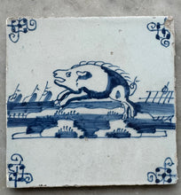 Load image into Gallery viewer, T93)18 th century delft tile tile with wild boar
