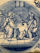 Afbeelding in Gallery-weergave laden, T118) Delft bibical tile with Jesus
