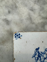Load image into Gallery viewer, T22)delft tile with playing children
