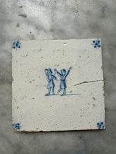 Load image into Gallery viewer, T83) 17 th century tile children playing , dancing
