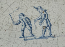 Load image into Gallery viewer, T59 delft tile with children playing with a top , 17 th century
