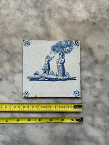 T55) delft 18 th century bible tile