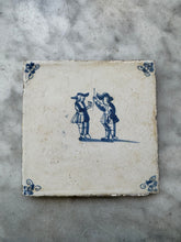 Load image into Gallery viewer, T152)delft tile with children playing
