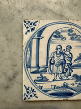 Load image into Gallery viewer, T3)blue and white delft bibical tile
