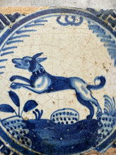 Load image into Gallery viewer, T47)delft Rotterdam tile with dog
