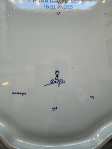 Royal Delft plaquette with ship after Mesdag