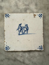 Load image into Gallery viewer, T22)delft tile with playing children

