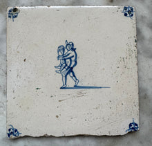 Afbeelding in Gallery-weergave laden, T88)18 th century tile , Children playing
