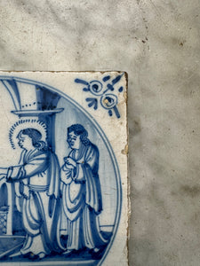 T44)bible 18th century tile