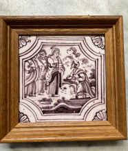 Load image into Gallery viewer, T124) manganese bible tile 18 th century
