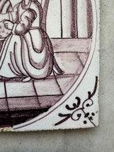 Load image into Gallery viewer, T100) delft bible 18 th century tile
