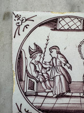 Load image into Gallery viewer, T102)bible delft 18 th century tile

