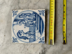 T44)bible 18th century tile