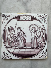 Load image into Gallery viewer, T102)bible delft 18 th century tile
