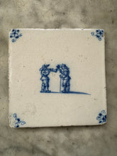 Load image into Gallery viewer, 32) delft tile with children making music
