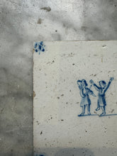 Load image into Gallery viewer, T83) 17 th century tile children playing , dancing
