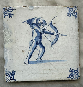 T64 nice angel tile , 17 th century