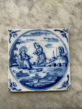 Load image into Gallery viewer, T159)delft tile with Jesus and the devil
