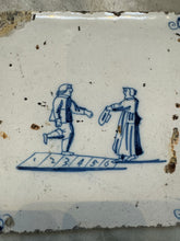 Afbeelding in Gallery-weergave laden, T49)18th century delft tile withchildren playing
