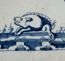 Load image into Gallery viewer, T93)18 th century delft tile tile with wild boar
