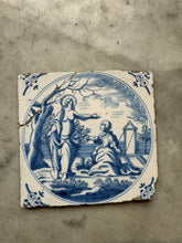 Afbeelding in Gallery-weergave laden, T5)bibical Delft tile, 18 th century
