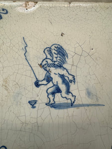 T23)delft tile with angel