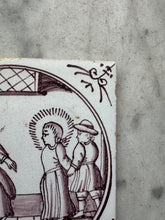 Load image into Gallery viewer, T102)bible delft 18 th century tile
