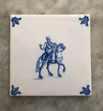Load image into Gallery viewer, Nice delft handpainted Tile horseman
