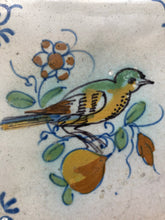 Load image into Gallery viewer, Nice 17 th century delft handpainted dutch tile bird
