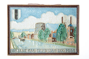 Royal Delft rare dutch tile with gasfactory delft