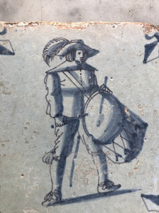 Handpainted Dutch Delft tile drummerboy