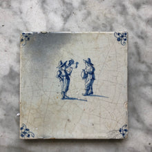 Load image into Gallery viewer, 17 th century delft handpainted dutch tile
