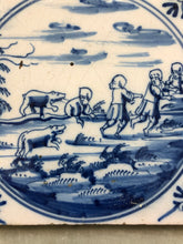 Load image into Gallery viewer, 18 th century delft bibical tile with bears
