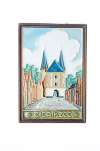 Royal Delft handpainted dutch tile with gate Zierikzee