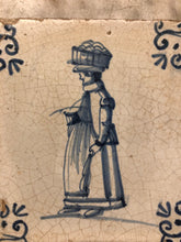 Load image into Gallery viewer, Nice 17 th century delft tile with woman
