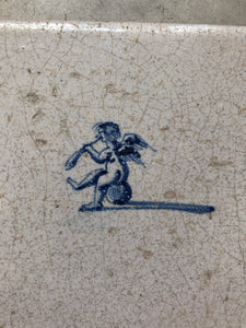 17 th century delft handpainted dutch tile with angel