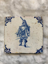 Load image into Gallery viewer, Nice 17 th century delft tile with soldier
