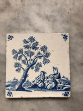 Afbeelding in Gallery-weergave laden, Nice handpainted dutch delft tile with pastoral scene
