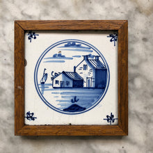 Load image into Gallery viewer, Handpainted dutch delft tile with landscape
