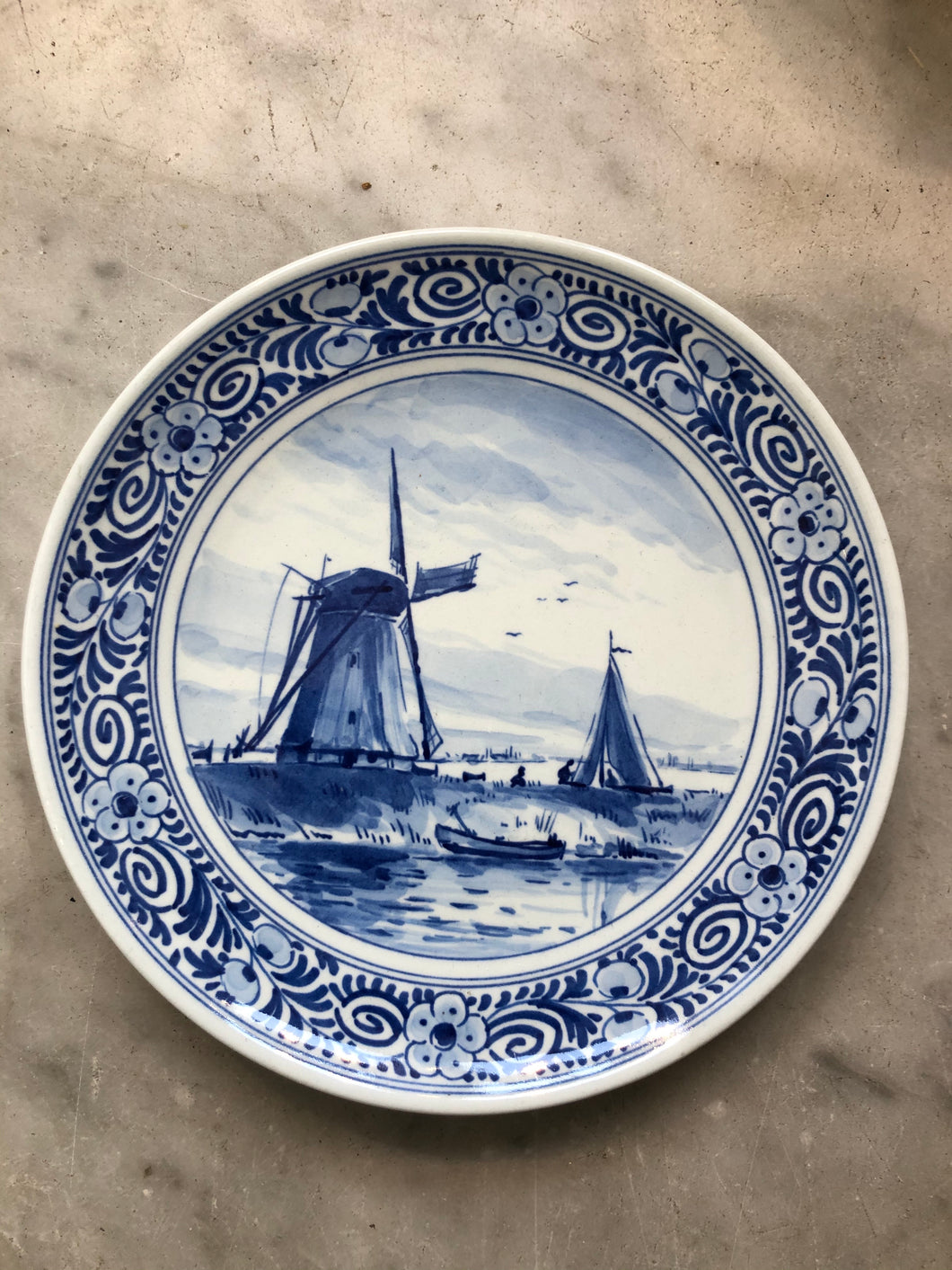 Royal Delft handpainted dutch plate with landscape scene