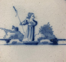 Load image into Gallery viewer, 18 th century delft handpainted dutch tile with lady
