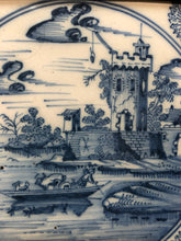 Load image into Gallery viewer, 18 th century delft tile with landscape scene
