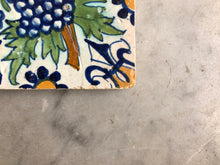 Load image into Gallery viewer, Early polychrome dutch delft tile with grapes
