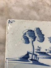 Load image into Gallery viewer, 17 th century delft tile with landscape
