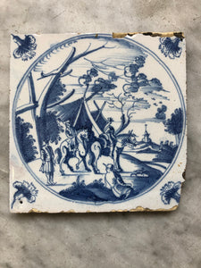 18th century Delft handpainted tile