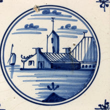 Load image into Gallery viewer, delft handpainted dutch tile with landscape

