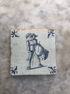 Handpainted Dutch Delft tile drummerboy